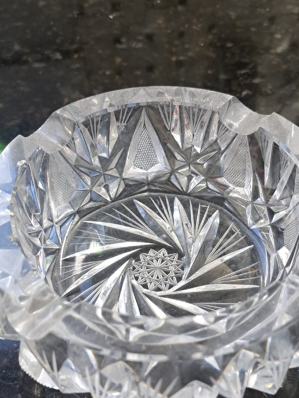 Cut Crystal Decorative Bowl - Clear